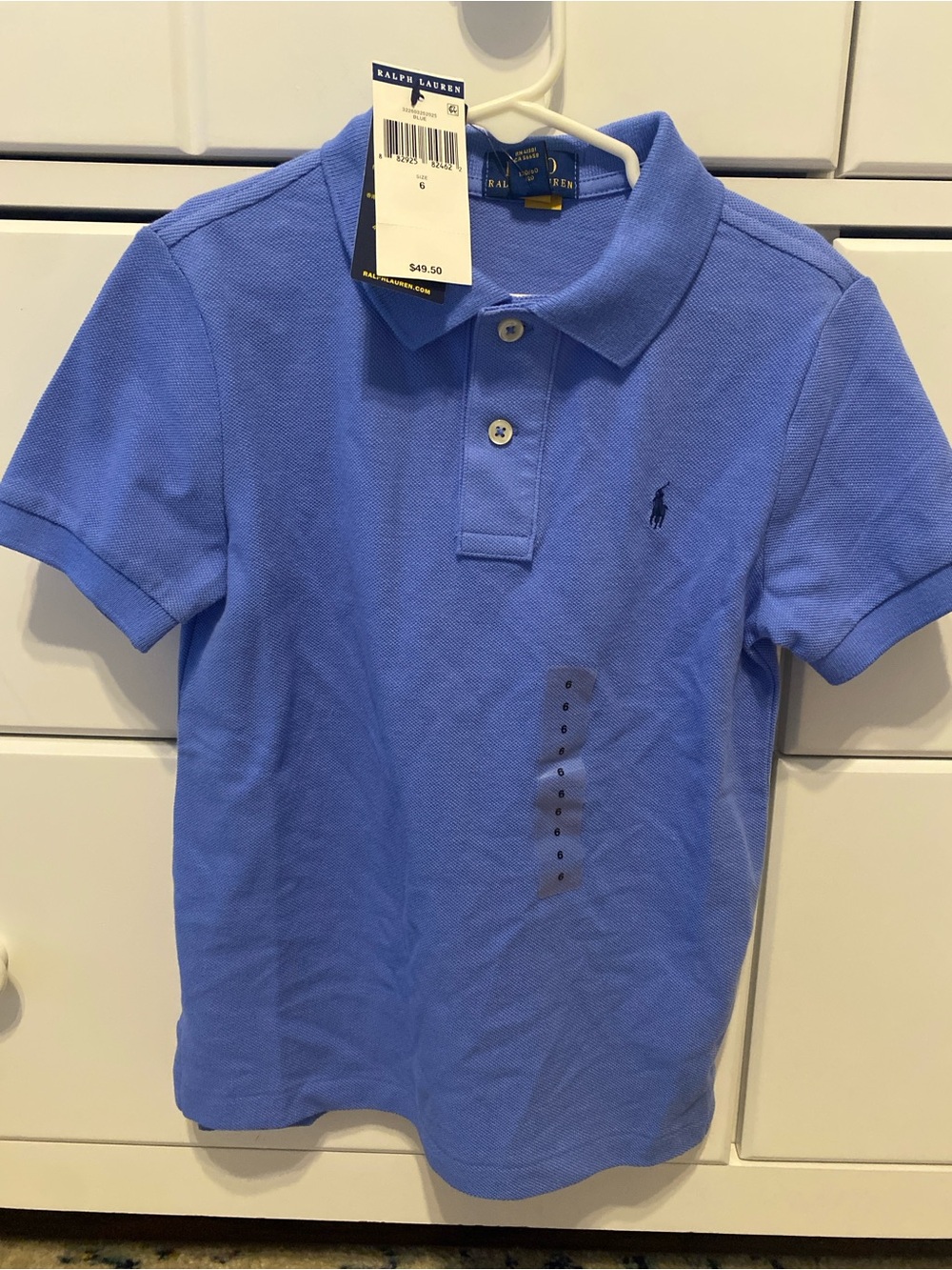 Ralph Lauren Boys Light Blue Polo with Embroidered Pony